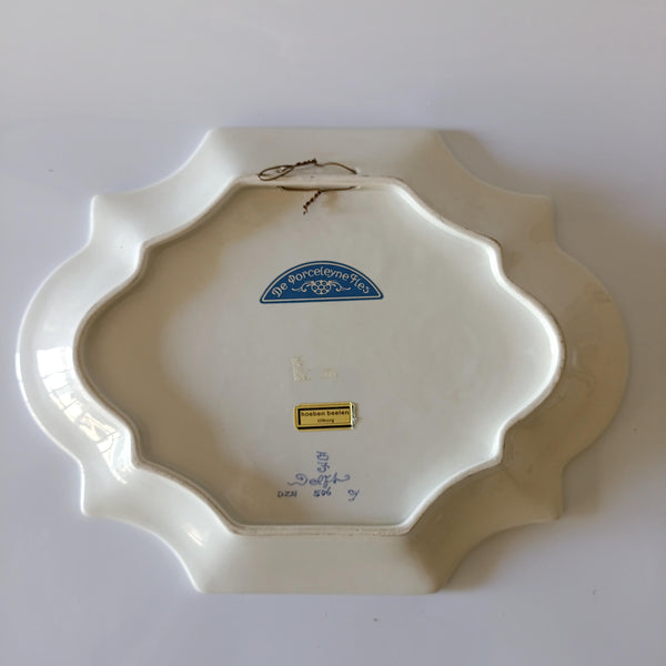 צלחת הגשה/מגש, ניתנת לתליה, וינטג' הולנדי, דלפט