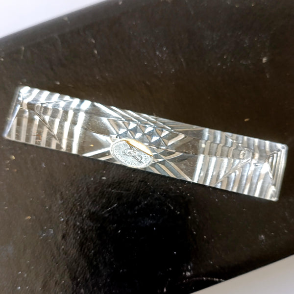 12 מעמדים לסכינים - Knife Rests, מקריסטל, וינטג' צ'כי, חדשים באריזה