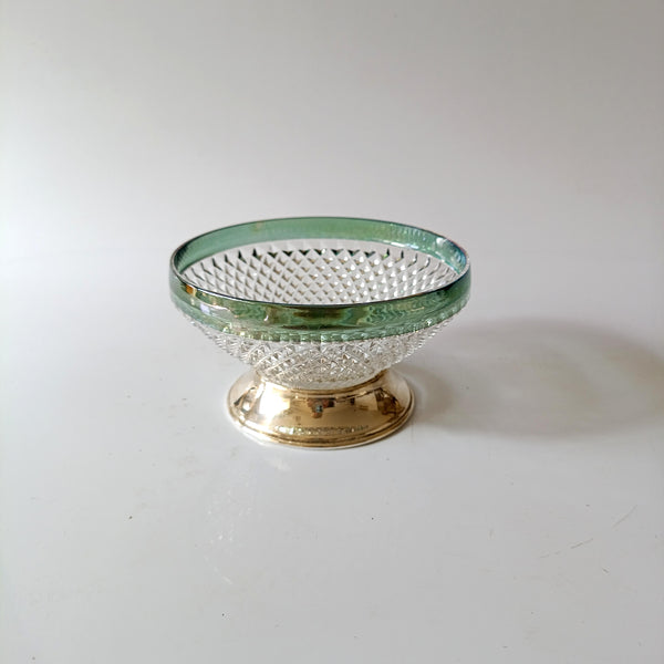 3 קעריות, כלים לתכשיטים, בונבונים וכו', על רגל Silver Plated, וינטג'