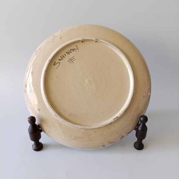 צלחת לתליה, עבודת יד, וינטג' איטלקי, בעיצוב , Elio Schiavon