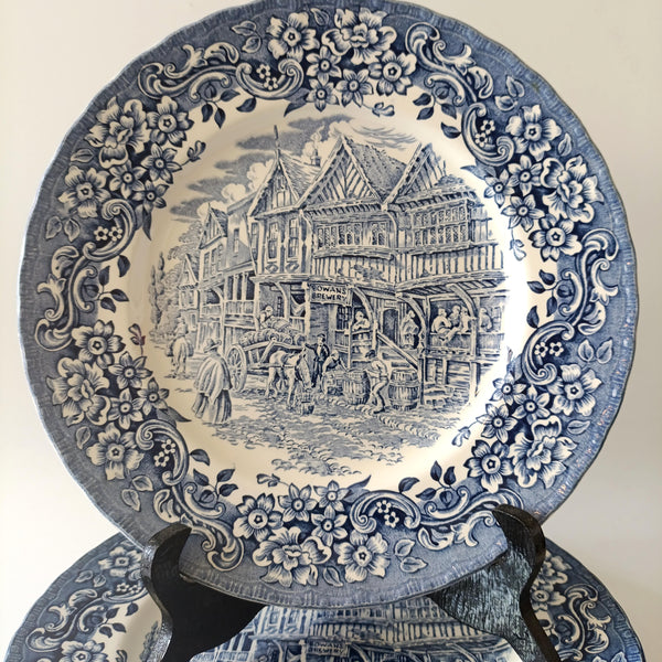 צלחות למנה עיקרית, וינטג' אנגלי, Royal Tudor Ware, 17th century england, מצב חדש