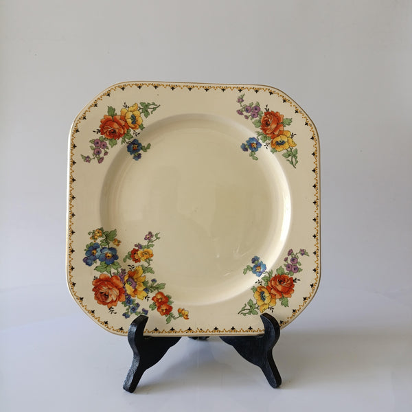 שתי צלחות וספל, יפיפיים, וינטג' אנגלי, Wodds Ivory Ware