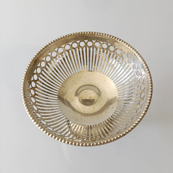 כלי על רגל, Silver Plated, לתכשיטים או סוכריות, וינטג'