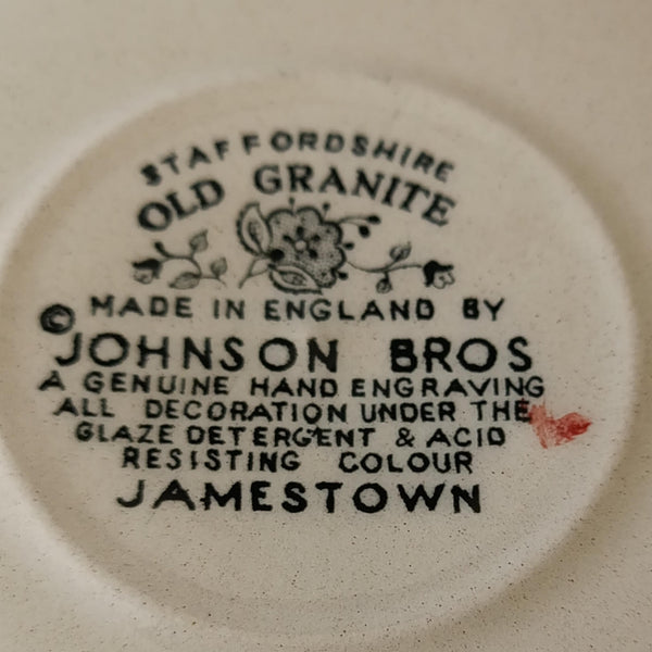 6 ספלים ו - 6 צלוחיות, וינטג' אנגלי, Jhonson Brothers