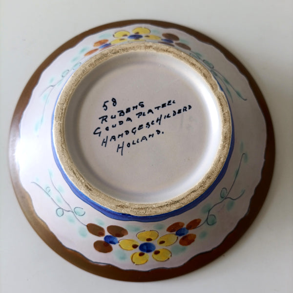 קופסת קרמיקה, Trinket Box, וינטג' הולנדי, ציור יד