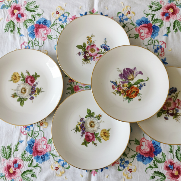 5 צלחות עוגה, וינטג' גרמני, hutschenreuther