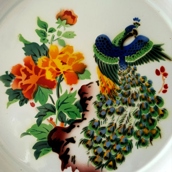 מגש אמייל גדול (קוטר 40 ס"מ), וינטג' סיני, ללא שימוש קודם