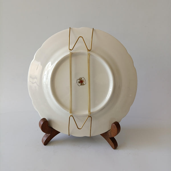 צלחת בינונית (קוטר 20.5 ס"מ) לתליה, בעיטור ציפורים, וינטג' אנגלי