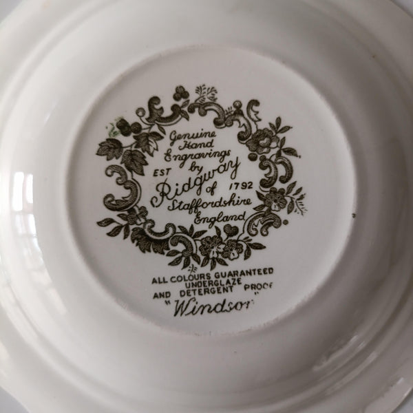 כלי לחמאה או ריבה, Transferware, וינטג' אנגלי, Ridgway