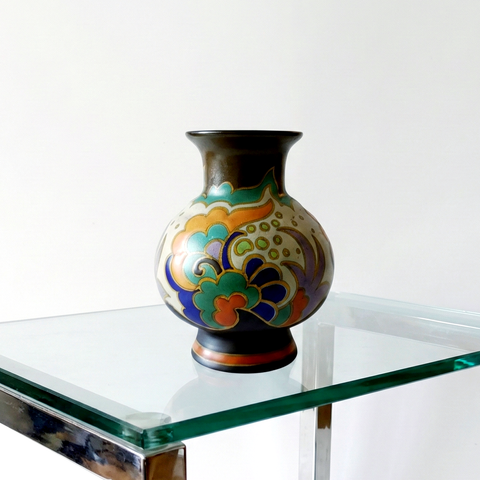 כד קרמיקה מהמם, ציור יד, וינטג' הולנדי, Gouda