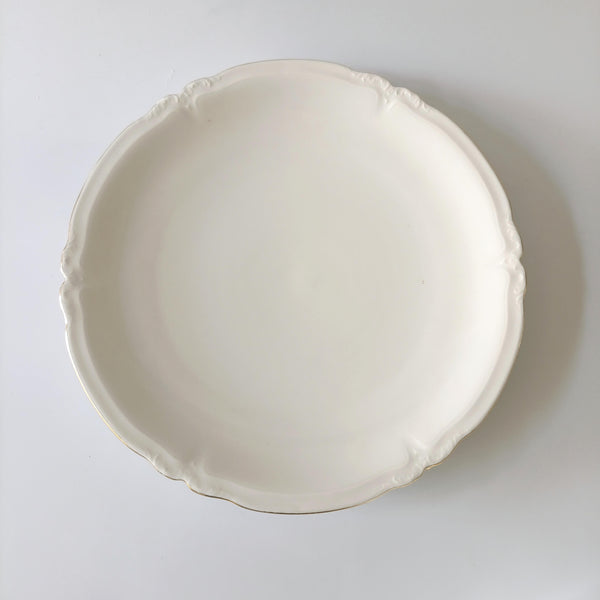 זוג צלחות, צלחת מסננת וצלחת בסיס, וינטג' צרפתי