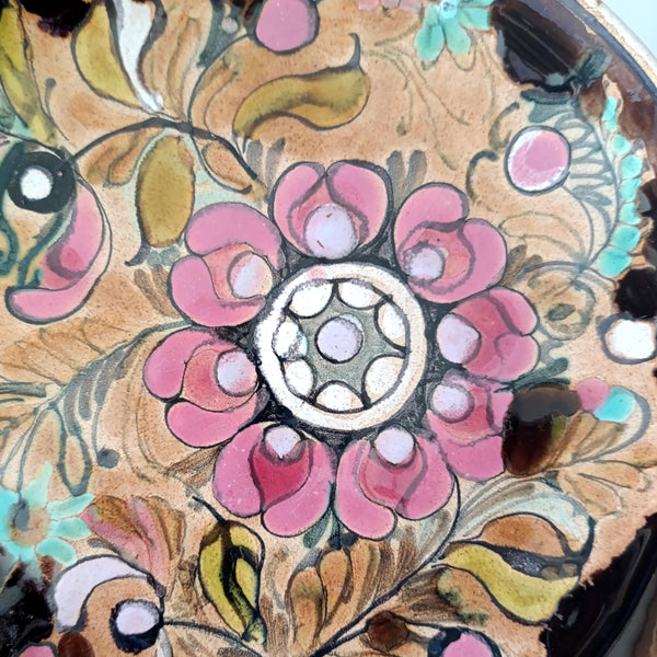 צלחת לתליה, עבודת יד, וינטג' איטלקי, בעיצוב , Elio Schiavon