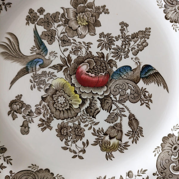 5 צלחות מנה עיקרית, Transferware, וינטג' אנגלי, Ridgway