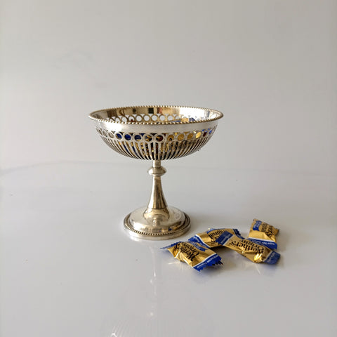 כלי על רגל, Silver Plated, לתכשיטים או סוכריות, וינטג'