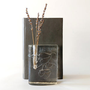 Bud Vase  MCM אגרטל זכוכית לפרח בודד, עם הבלטות נהדרות, וינטג' גרמני, WMF