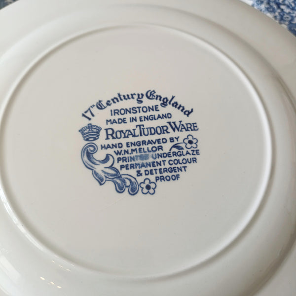 צלחות למנה עיקרית, וינטג' אנגלי, Royal Tudor Ware, 17th century england, מצב חדש