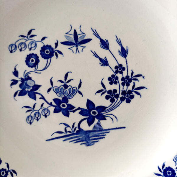 6 צלחות מרק, ציור יד, וינטג' בלגי, Boch, מהסדרה La Louvière Grand Bouquet