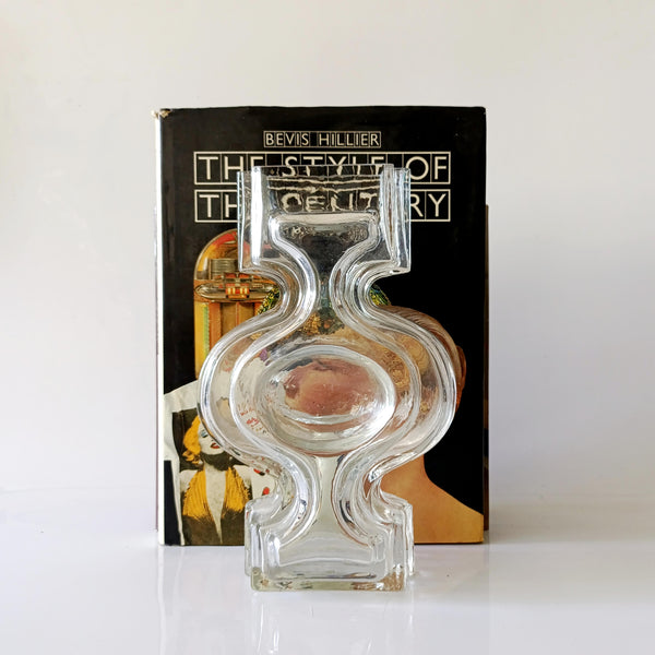 אגרטל זכוכית שקופה, וינטג', פינלנד, בעיצוב Helena Tynell, Riihimäen Lasi