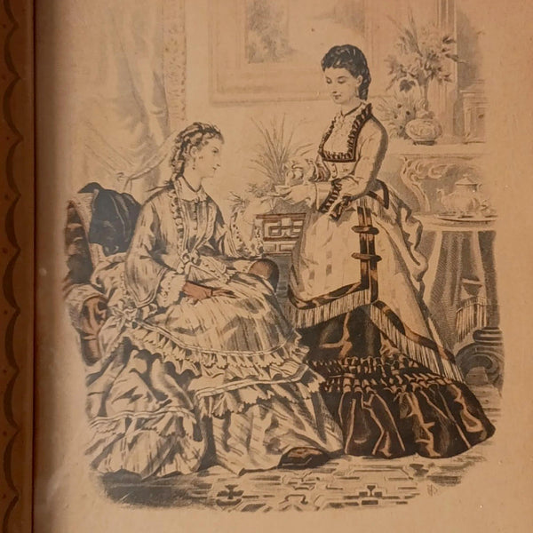 La mode illustree  - איור אופנה ממוסגר, וינטג' צרפתי