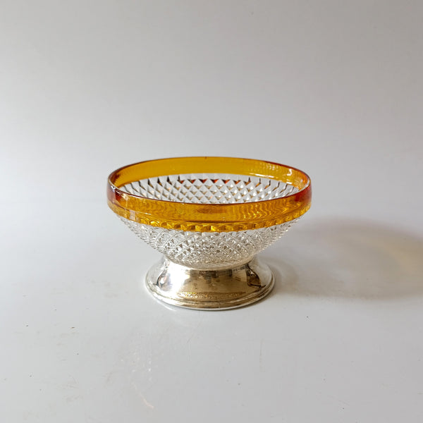 3 קעריות, כלים לתכשיטים, בונבונים וכו', על רגל Silver Plated, וינטג'