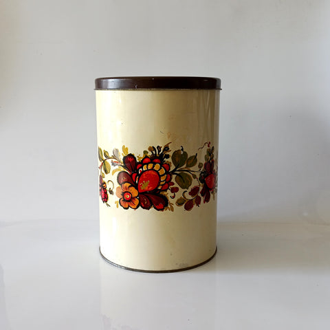 קופסת פח גדולה (גובה 25 ס"מ), וינטג'