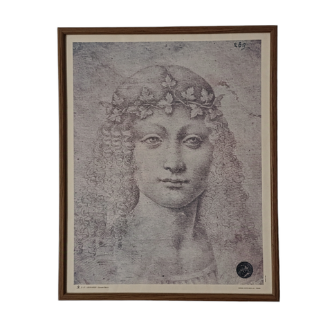 Young Bacchus (Original Giovane Bacco) by Leonardo da Vinci - הדפס ממוסגר