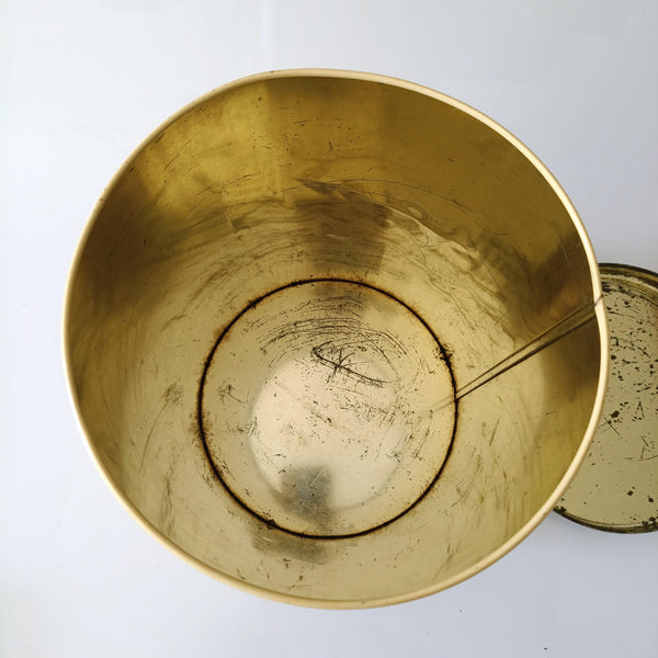 קופסת פח גדולה (גובה 25 ס"מ), וינטג'