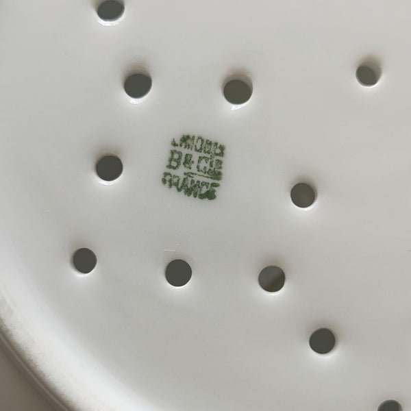 זוג צלחות, צלחת מסננת וצלחת בסיס, וינטג' צרפתי