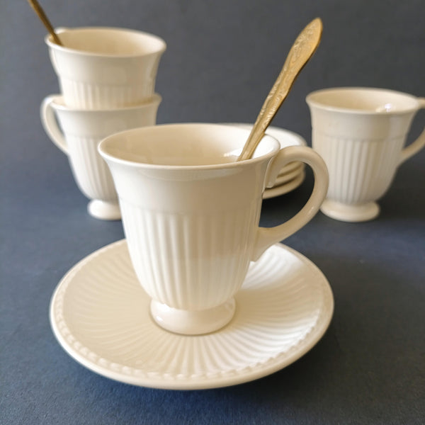 5 ספלים ותחתיות, וינטג' אנגלי, Wedgwood