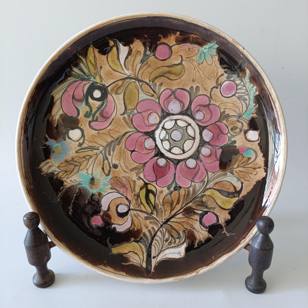 צלחת לתליה, עבודת יד, וינטג' איטלקי, בעיצוב , Elio Schiavon