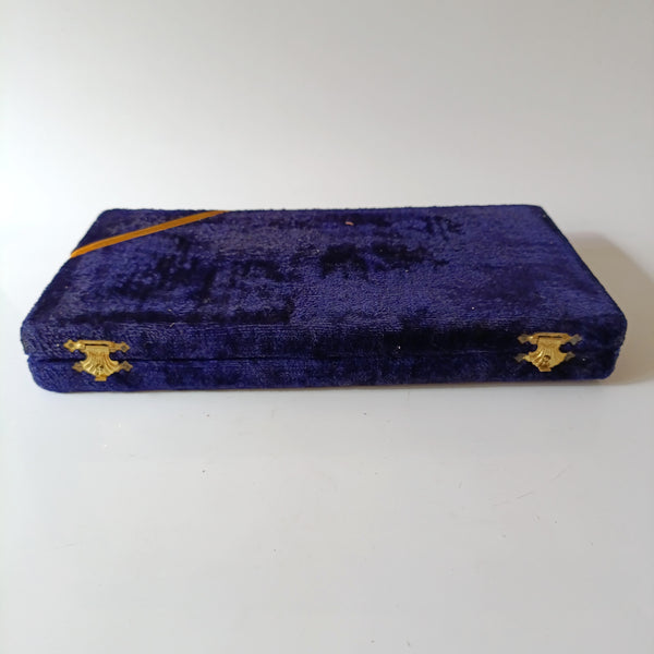 כף ומזלג לסלט, Silver Plated, בקופסת קטיפה מהדורת, וינטג'