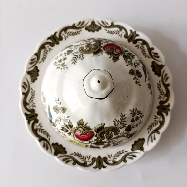 כלי לחמאה או ריבה, Transferware, וינטג' אנגלי, Ridgway