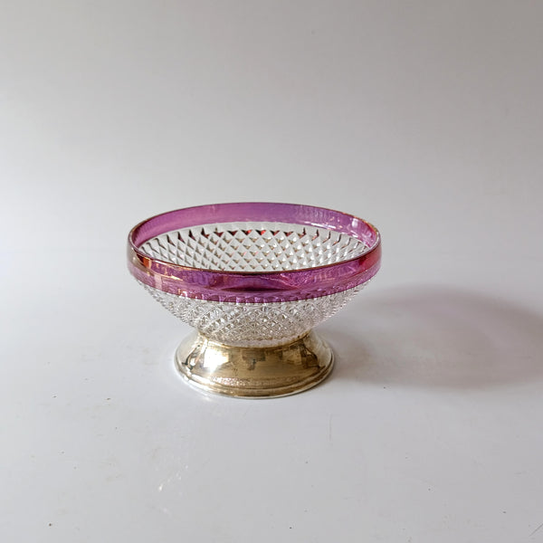 3 קעריות, כלים לתכשיטים, בונבונים וכו', על רגל Silver Plated, וינטג'