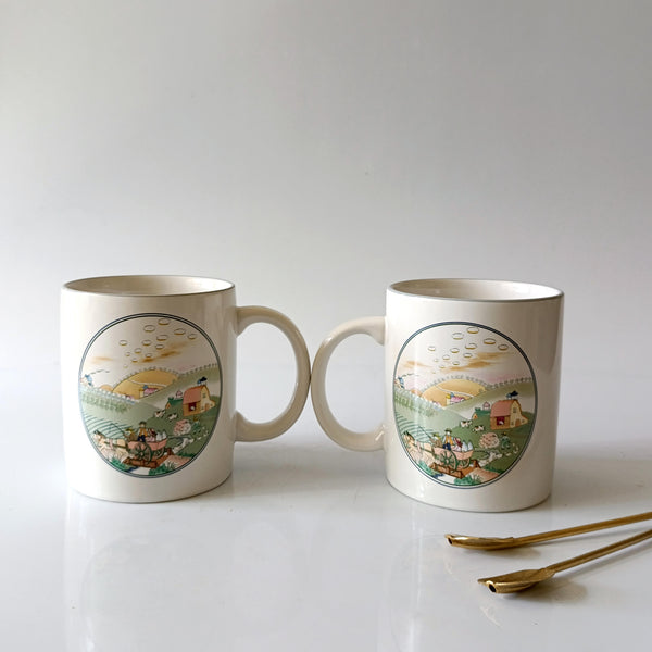 זוג ספלי מאג, וינטג', Nova Studio למיקאסה היפנית