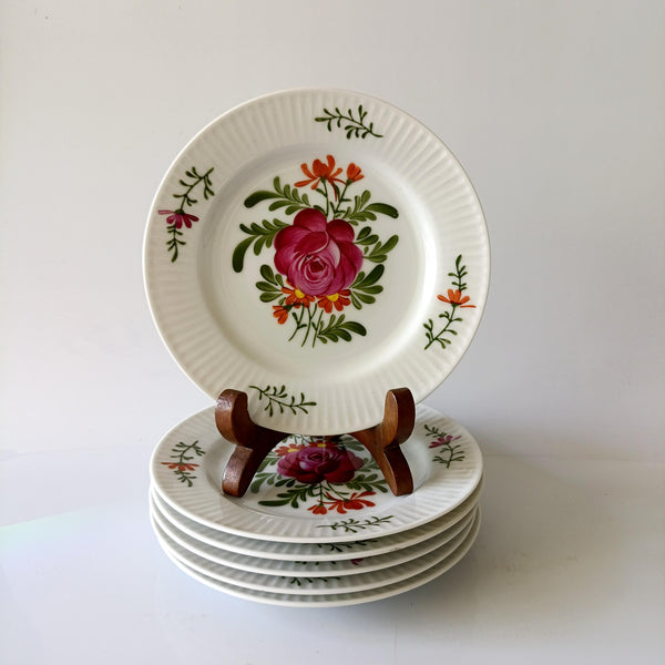 6 צלחות, ציור יד, וינטג' יפני