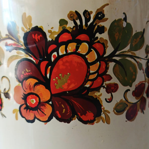 קופסת פח גדולה (גובה 25 ס"מ), וינטג'