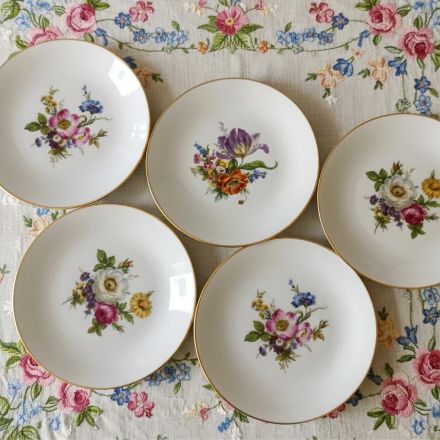 5 צלחות עוגה, וינטג' גרמני, hutschenreuther