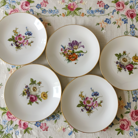 5 צלחות עוגה, וינטג' גרמני, hutschenreuther