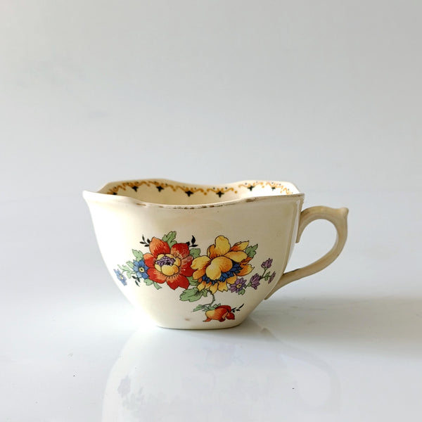 שתי צלחות וספל, יפיפיים, וינטג' אנגלי, Wodds Ivory Ware