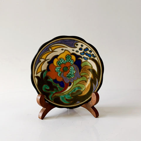 צלחת לתליה, ציור יד, וינטג' הולנדי, Gouda