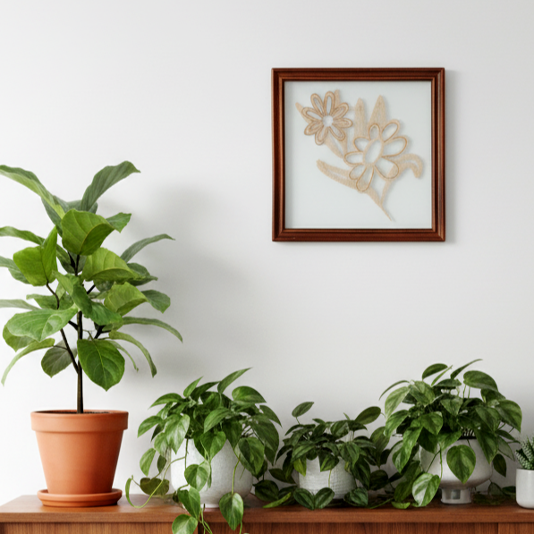 תחרת סלילים ממוסגרת, עבודת יד, וינטג'