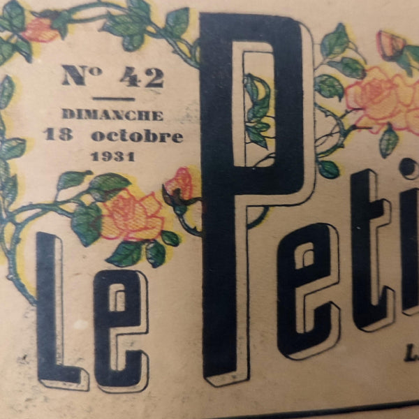 La Petit Echo De La Mode - שער מקורי ממוסגר של מגזין אופנה צרפתי מ-1931