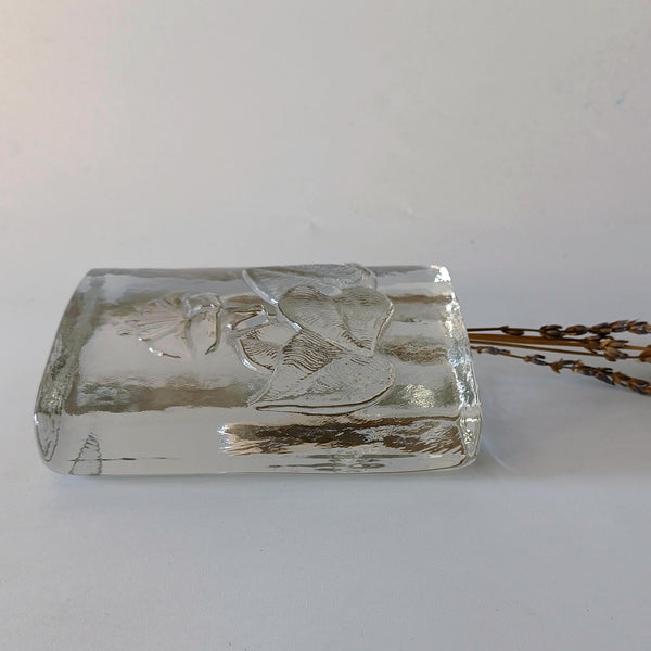 Bud Vase  MCM אגרטל זכוכית לפרח בודד, עם הבלטות נהדרות, וינטג' גרמני, WMF