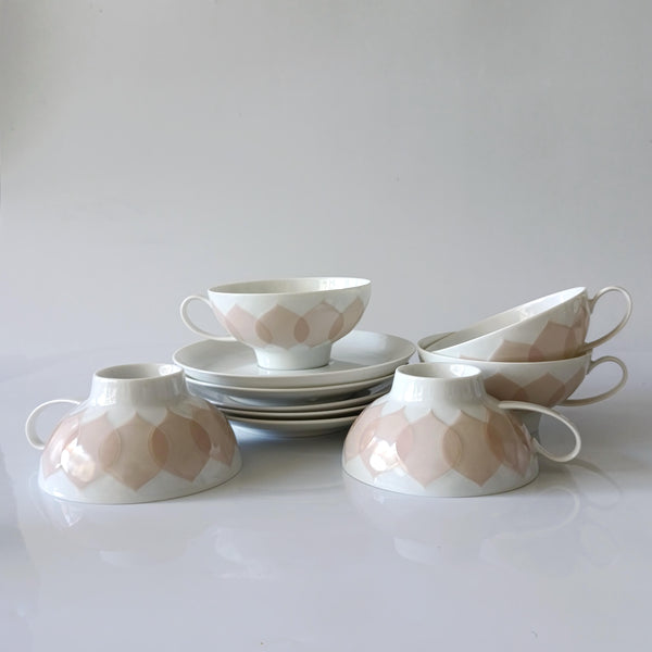 סט כלי פורצלן, וינטג' גרמני, Rosenthal, עיצוב Björn Wiinblad