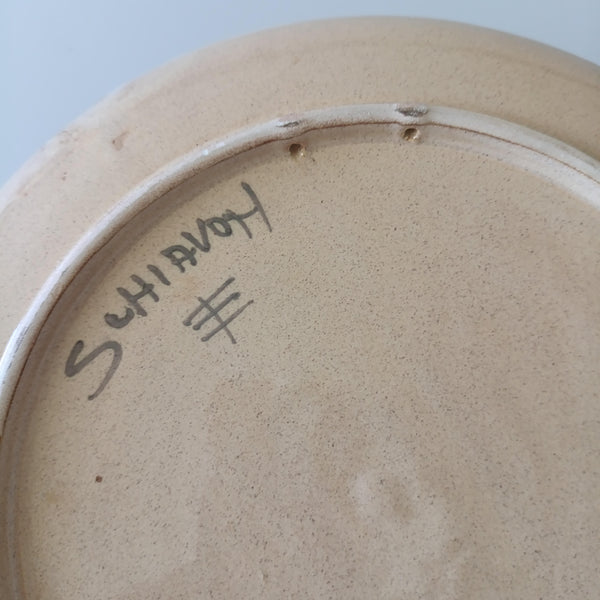 צלחת לתליה, עבודת יד, וינטג' איטלקי, בעיצוב , Elio Schiavon