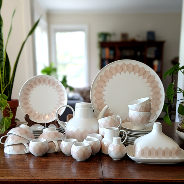 סט כלי פורצלן, וינטג' גרמני, Rosenthal, עיצוב Björn Wiinblad