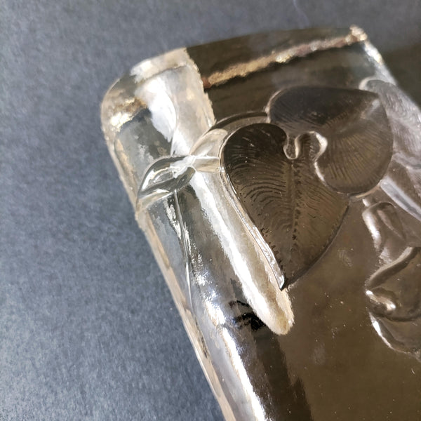Bud Vase  MCM אגרטל זכוכית לפרח בודד, עם הבלטות נהדרות, וינטג' גרמני, WMF