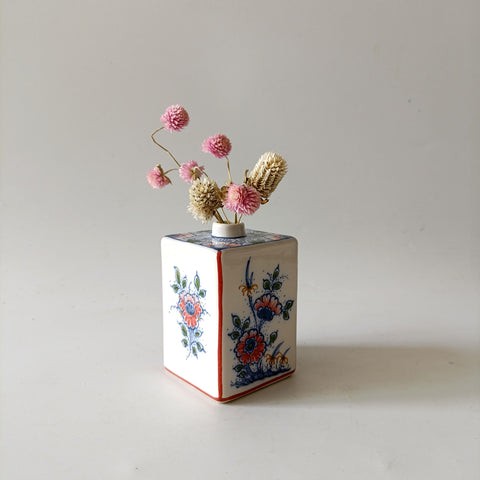 אגרטל בקבוק מקסים, ציור יד, וינטג' הולנדי