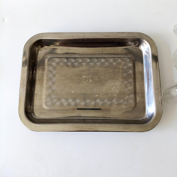 Vanity tray - מגש לטואלטיקה עם 6 מיכלי זכוכית, וינטג'