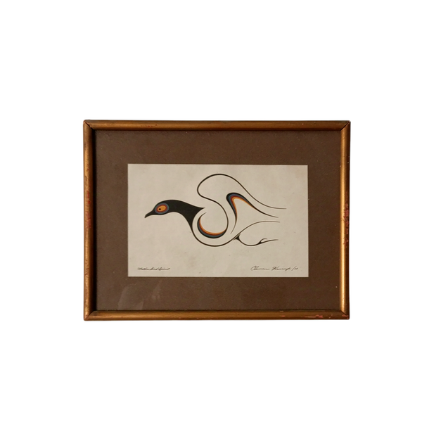 Mother Bird Spirit, הדפס ממוסגר, Clemence Wescoupe, Native American Art